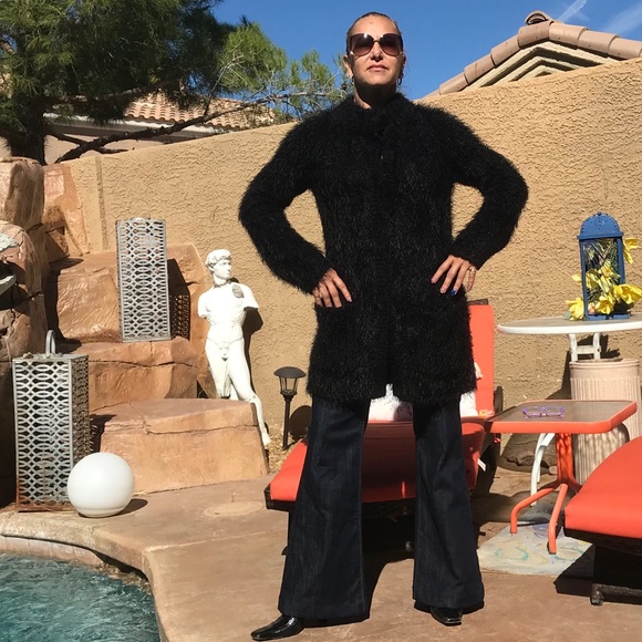 Free People Black fuzzy Jacket - Picture 4 of 8